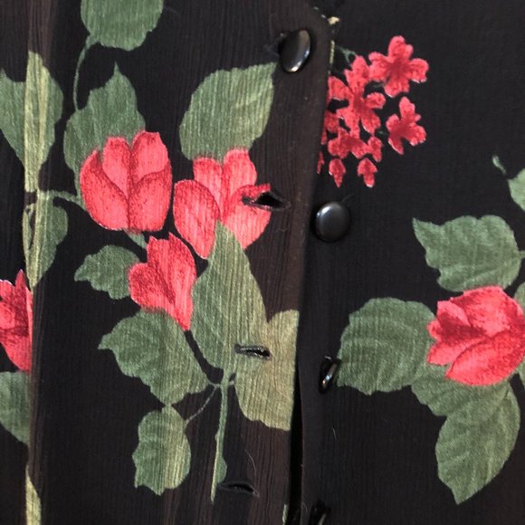 Jamie Brooke black and floral jumpsuit Size 16 - Picture 5 of 11